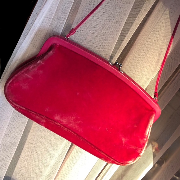 Vintage Banana Republic Magenta pink hand bag clutch - Picture 2 of 7